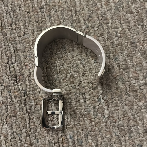 D&G Dolce and Gabbana White and Stainless Steel Bangle - Picture 3 of 6